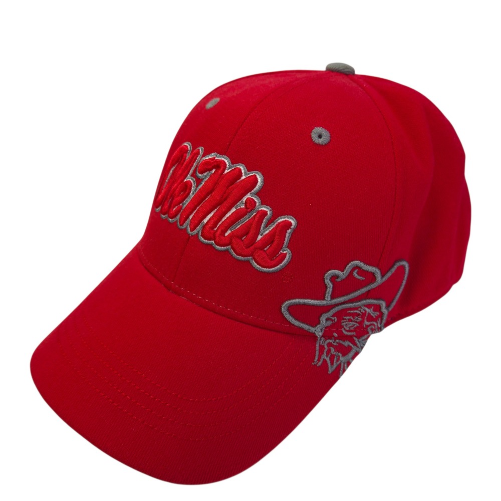 Ole Miss Rebels Top of the World One Fit Baseball Cap Hat Red NCAA Official
